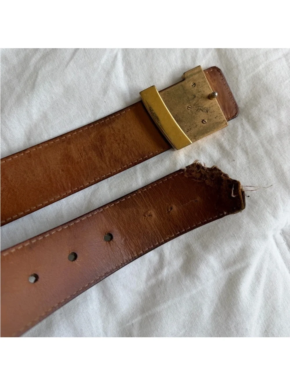 Louis Vuitton Brown Monogram Canvas Belt with Gold LV Buckle